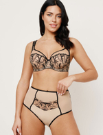 Трусы Subtille Rebecca Beige/Black слипы высокие (бежевый/черный)