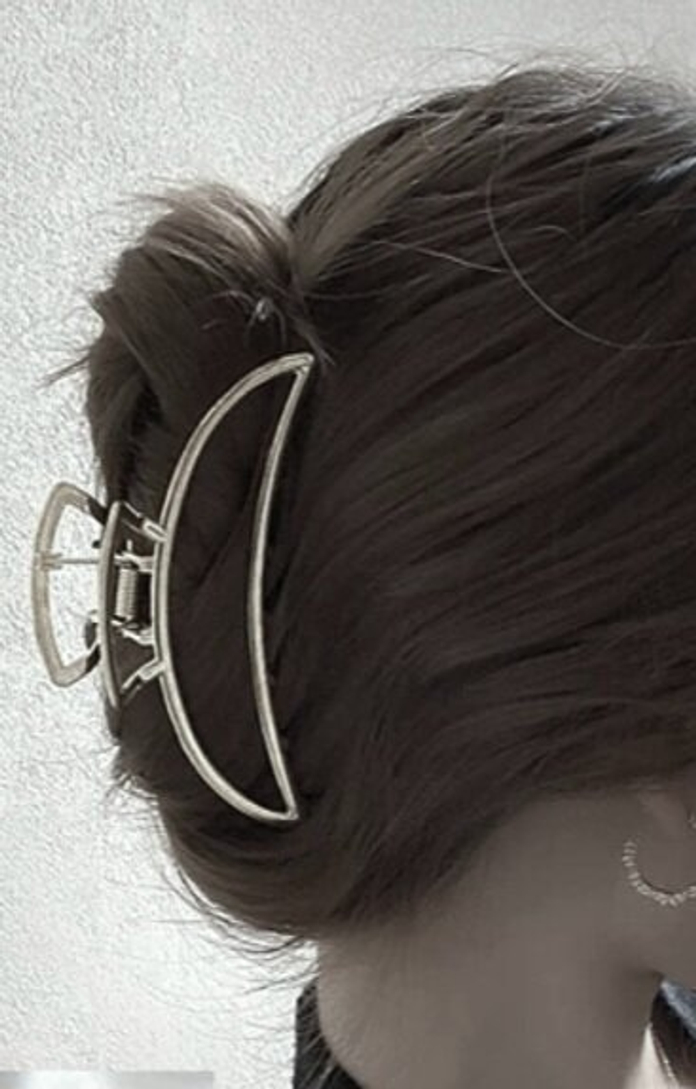 Заколка краб для волос классическая.Усиленная Большая  Усиленная. Классическая. Полукруглая. Цвет серебро