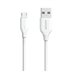Кабель Anker Powerline USB 2.0 - Micro USB 1.8 м (A8133H21) белый