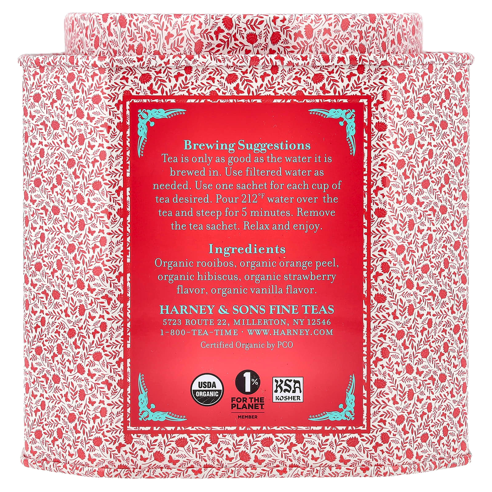 Harney & Sons, ваниль, клубника и гибискус, 30 пакетиков, 54 г (1,8 унции)
