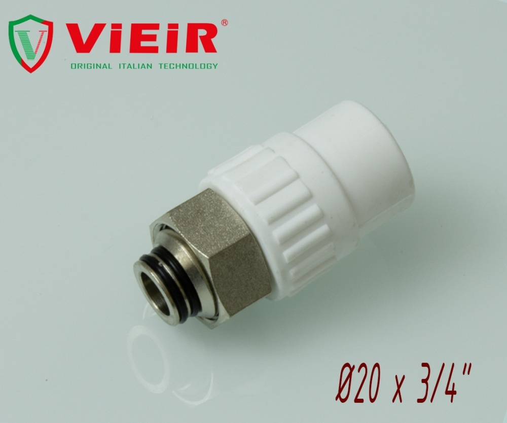 Накидная гайка ПОД ЕВРОКОНУС ПП Ф20 х 3/4 Г  ViEiR  (230/10шт)