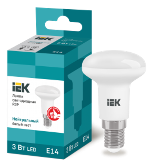Лампа светодиодная R39 рефлектор 3Вт 230В 4000К E14 IEK