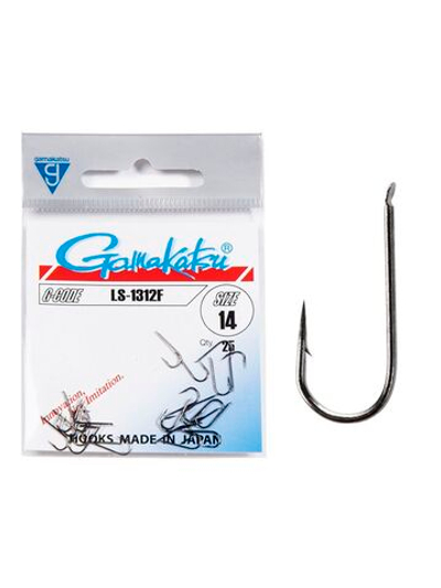 Крючки Gamakatsu LS-1312F HOOKS BLACK размер 14 (упк.25шт.)