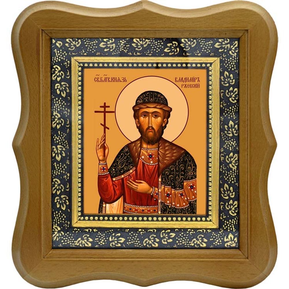Владимир Ржевский Благоверный князь. Икона на холсте.