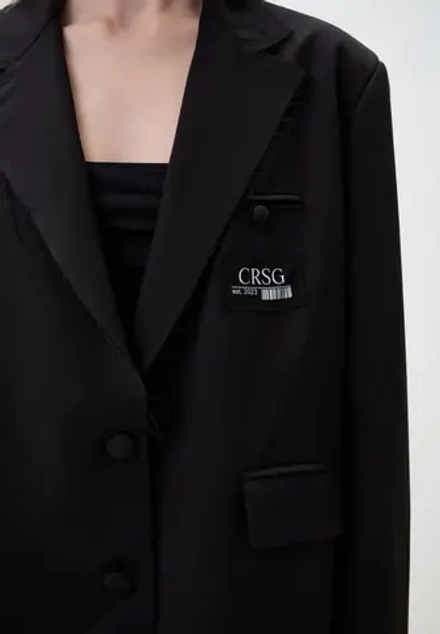 Жакет Classic с необработанным краем, цвет черный