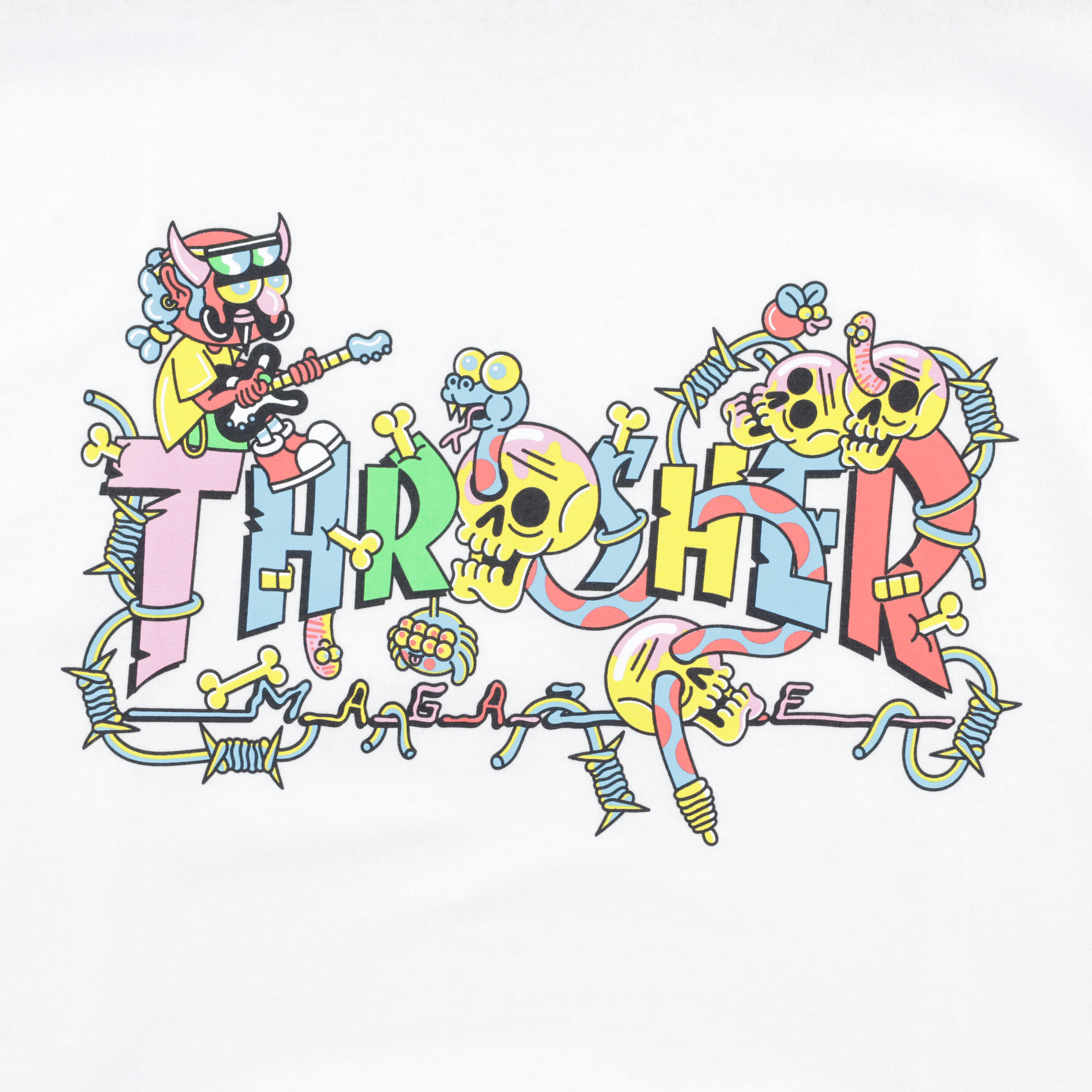 Футболка Thrasher Devil‘s Music (white) артикул: - купить в магазине Дайс
