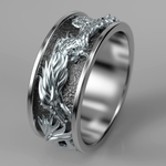 3D-модель кольца с драконами