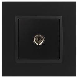 Розетка ЭРА Elegance 14-3101-05 TV одиночная IP20 антрацит