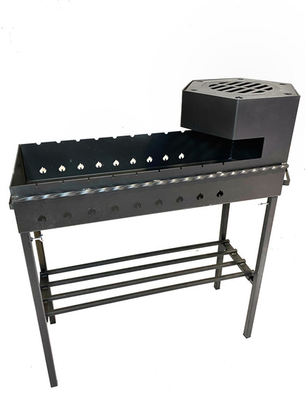 Мангал 2в1 с печью под казан Люкс