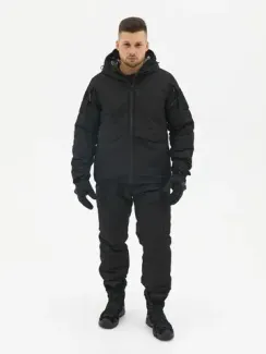 Тактическая зимняя костюм с фольгой Чёрный
