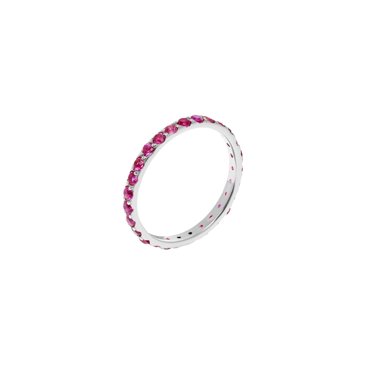 Кольцо Pave Ring – Silver Fuchsia