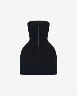 Платье мини корсетного типа из бархата