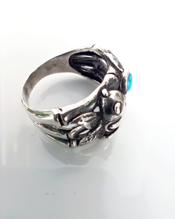 Кольцо Эстерелла, серебро 925 проба, оксидирование, опал синтетический/Ф