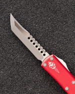 Автоматический складной нож SteelBro Microtech UTX-85 Hellhound Stonewash VG-10 719-10PKS (розовый) фронталка/выкидуха