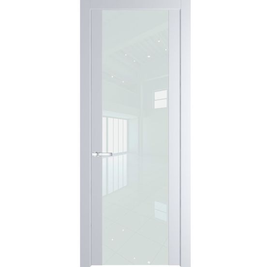 Межкомнатная дверь эмаль Profil Doors 1.7P вайт стекло белый лак