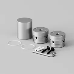 Набор для вертикального накладного монтажа круглого неона 360° D18 серебро Led Strip 201150