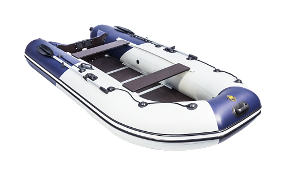 Лодка ПВХ Ривьера Компакт 3600 СК "Комби" светло-серый/синий