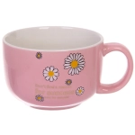 Бульонница керамическая 550мл «Ромашки», микс цветов