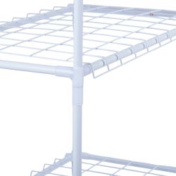 UGH-R01 H80 WHITE-WHITE ECONOM Парник-стеллаж для рассады. 3 полки. 46x24x80см. Металлическая труба в ПВХ. цвет белый. Тент ПВХ эконом. TM ФитоЛето