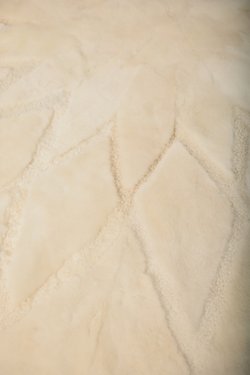 Круглый ковер "Астра" из натурального меха с подкладом