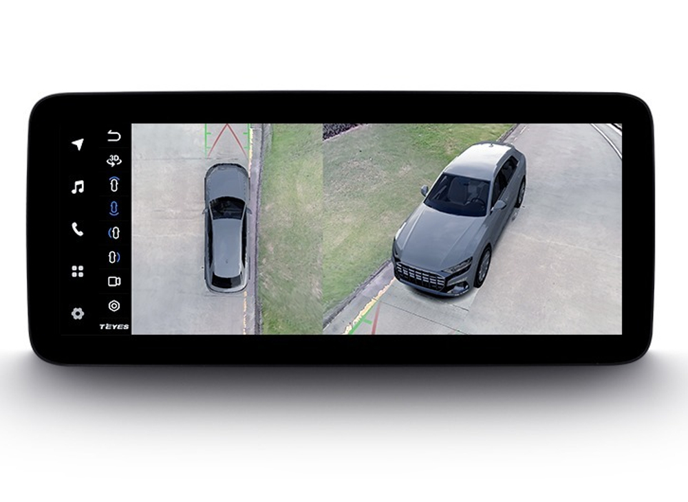 Магнитола для Toyota в отсек 200х100мм - Teyes LUX ONE 360 монитор 12.3" на Android 10, CarPlay, 4G SIM-слот, 6/128 ГБ, 4 камеры в комплекте