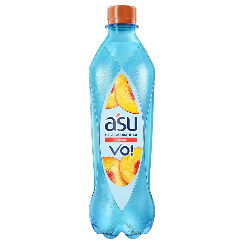 Вода питьевая ASU со вкусом Персика негазированная 1 л/бут 12 бут/упак