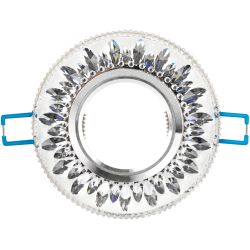 Светильник встраиваемый cо светодиодной подсветкой ЭРА DK LD9 SL/WH под лампу MR16 GU5.3 прозрачный | Встраиваемые LED светильники