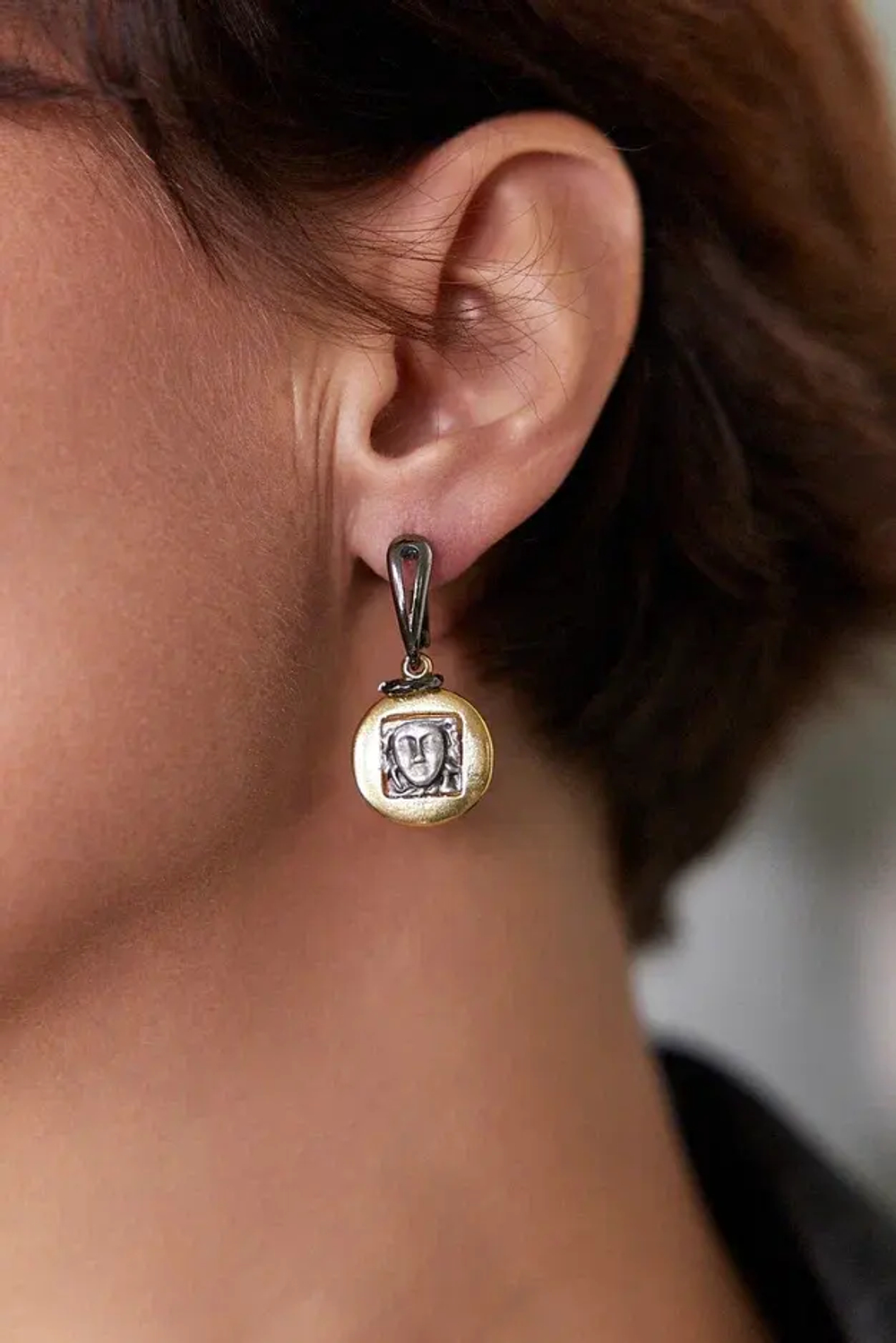 Coins12 Bl/g Серьги арт.1090