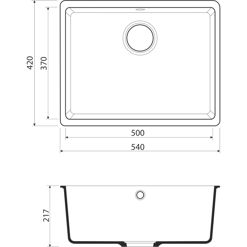 Кухонная мойка Omoikiri Kata-54-U-SA
