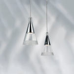 757019 Люстра CONE 1х40W GU10 ХРОМ/ПРОЗРАЧНО-МАТОВЫЙ