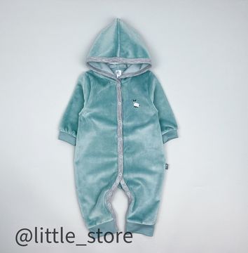 Комбинезон велюровый "Пушок" Морская волна