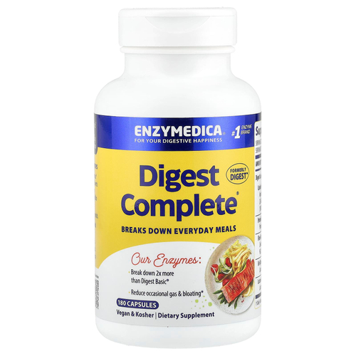 Enzymedica, Digest, полная формула ферментов, 180 капсул