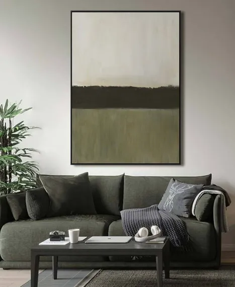 Постер Vue 140х100 см, бежевый, зелёный