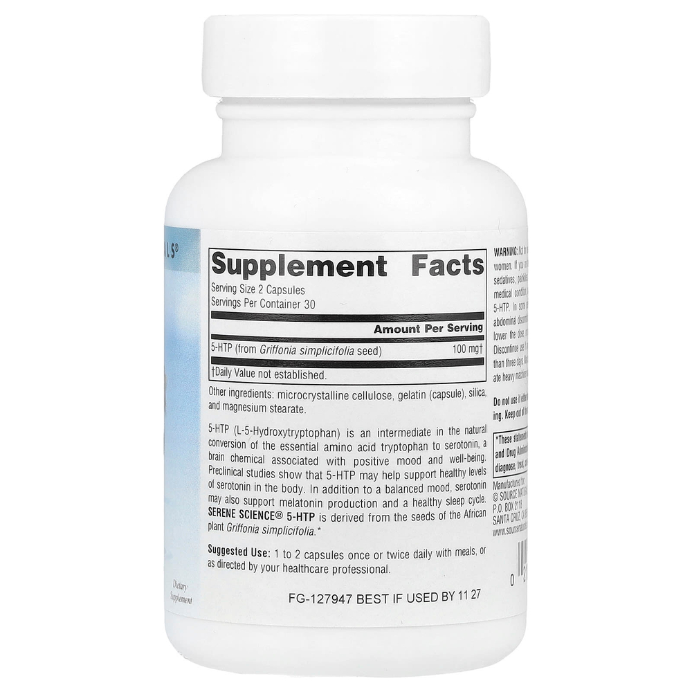 Source Naturals, Serene Science®, 5-HTP, 50 мг, 60 капсул