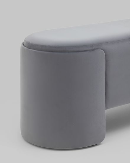 Банкетка Taks велюр серый