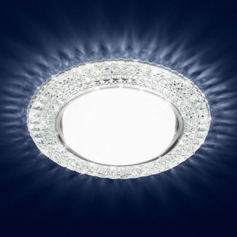 DK LD26 SL/WH Светильник ЭРА декор cо светодиодной подсветкой Gx53, прозрачный | Встраиваемые LED светильники