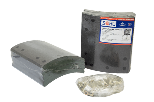 Накладка тормозная, к-т 8шт+заклепки 96шт 419x219 1-й рем. ROR (19369) SORL