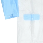 Дождевик-плащ детский «Радуга» с капюшоном,регулир.манжет,с отдел.под рюкзак, цвет бело-синий, размер XL(95*57см) ДоброСад