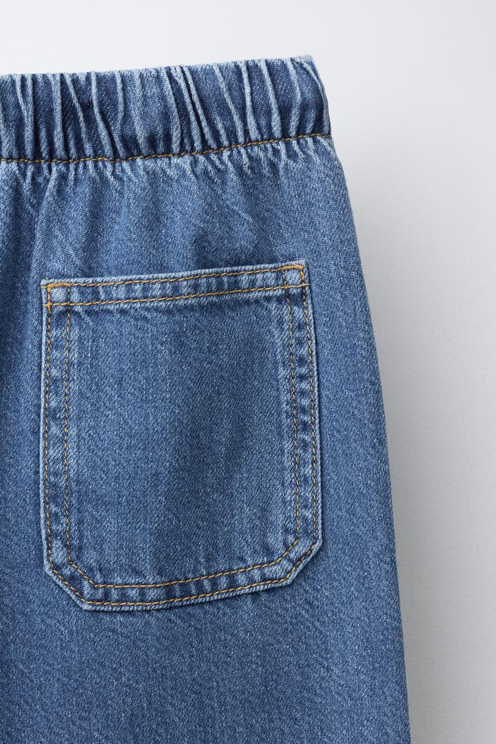 ZARA ДЖИНСЫ WIDE LEG СО ШНУРКАМИ, СИНИЙ