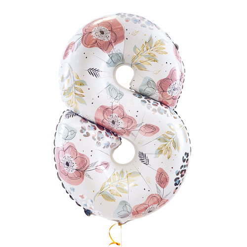 Цифра 8 Цветочный принт 32" Fm