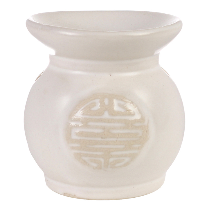 Аромалампа Вазочка печать круглая цвет белый 7 см