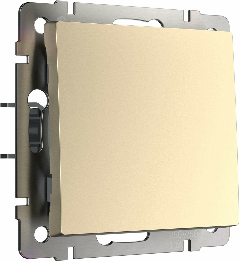 Выключатель одноклавишный шампань Werkel W1110011