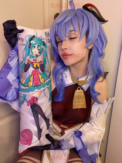 Мини дакимакура Мику Хацунэ из Вокалоид арт. M0383, 60х20 см