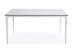 "Малага" обеденный стол из HPL 140х80см, цвет молочный, каркас белый