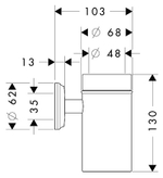 Стаканчик для зубных щеток Hansgrohe Logis Classic керамический, с держателем, хром (41618000)