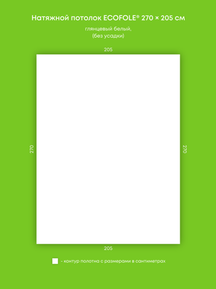 Глянцевый натяжной потолок 5.5 м2