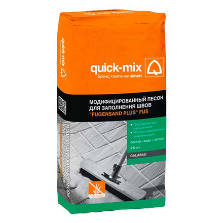Quick-Mix BA-FUS grw - Модифицированный песок для заполнения швов, серо-белый, 25 кг.