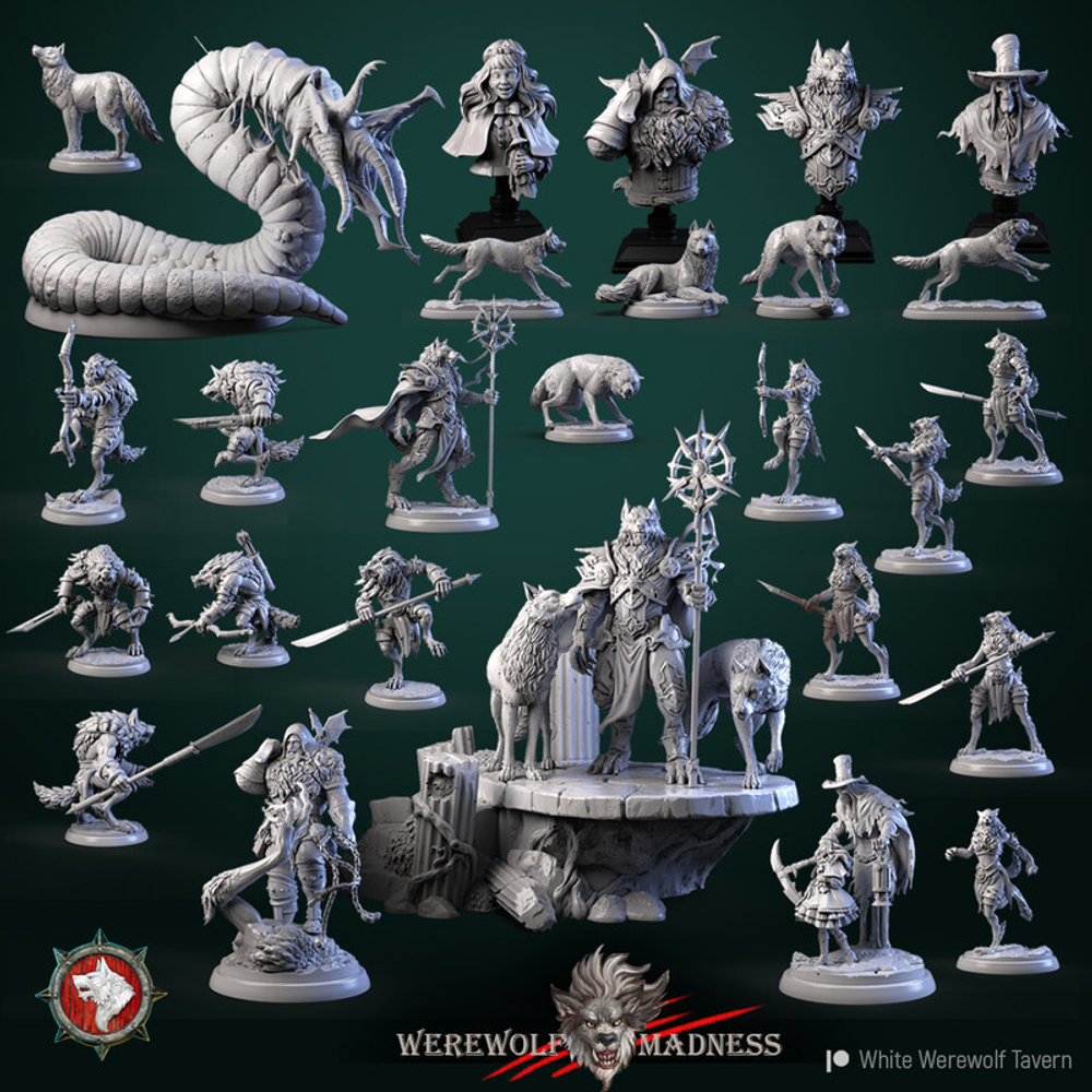 133White Werewolf Tavern миниатюра для dnd, днд, pathfinder, фентези, Настольная игра, НРИ, Варгейм, РПГ