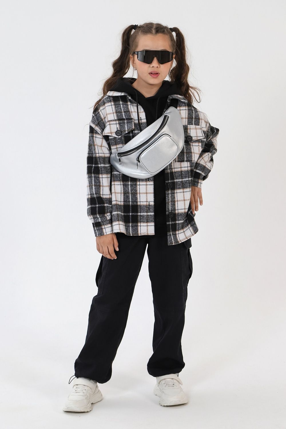 Рубашка для девочки Квадро-1 Виотекс ЧЁРНЫЙ