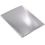 Тетрадь 48л., А5, клетка, Alingar "Silver metallic", скрепка, дизайнерский картон, тиснение "лён", блок офсет, 100% белизна